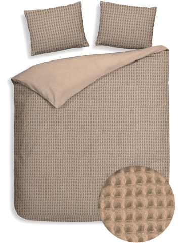 Heckett Lane Perkal-Bettwäsche-Set "Vafala" in Beige