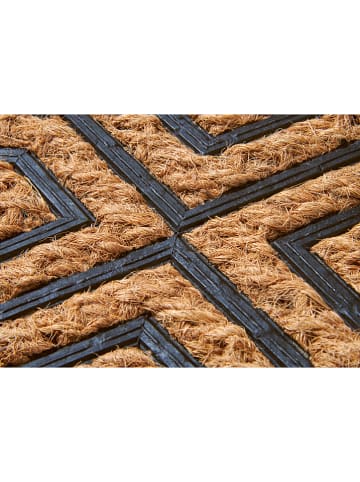Hanse Home Kokos-Fußmatte "Diamonds" in Natur/ Schwarz