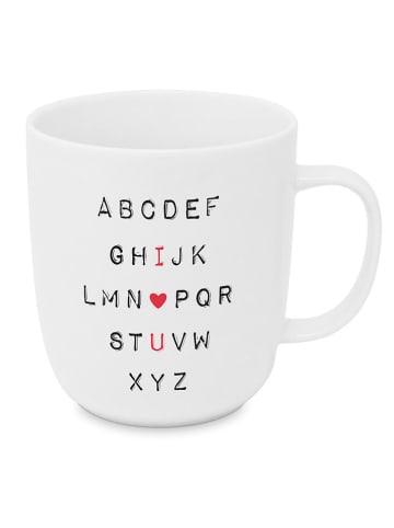 Design@Home Jumbotasse "ABC Love" in Weiß - 400 ml