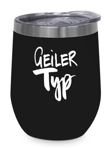 ppd Edelstahl-Thermobecher "Geiler Typ" in Schwarz - 350 ml