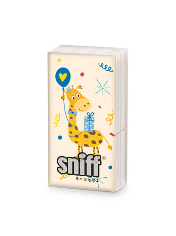 ppd 6-delige set: zakdoeken "Giraffe Birthday" beige/meerkleurig - 6x 10 stuks
