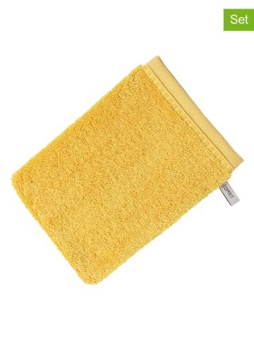 ESPRIT 6er-Set: Waschhandschuhe "Modern solid" in Gelb