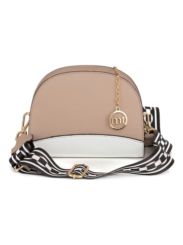 Mia Tomazzi Leder-Umhängetasche "Cassala" in Nude - (B)23 x (H)19 x (T)9 cm