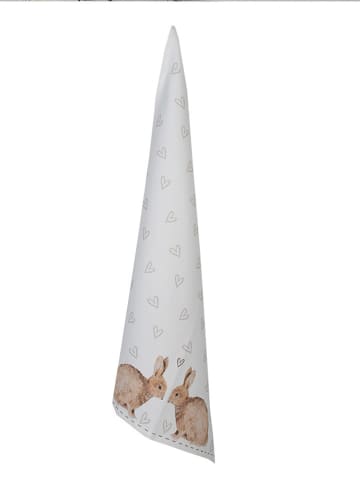 Clayre & Eef Ściereczka w kolorze brązowo-białym do naczyń - 70 x 50 cm