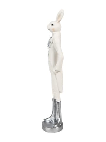 Clayre & Eef Decoratief figuur "Konijntje" wit - (B)5 x (H)20 cm