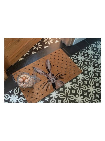 Clayre & Eef Kokos-Fußmatte in Hellbraun - (L)75 x (B)45 cm