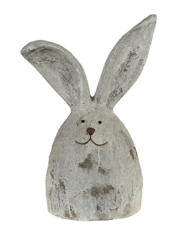 Clayre & Eef Decoratief figuur "Konijntje" grijs - (B)35 x (H)53 x (D)22 cm