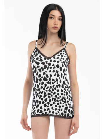 Moschino Nachthemd in Schwarz/ Weiß