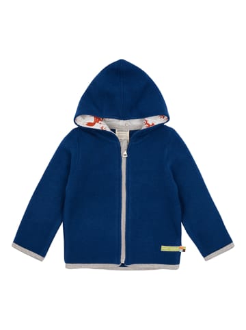 loud + proud Woll-Fleecejacke in Dunkelblau