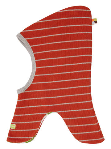 loud + proud Omkeerbare bivakmuts wit/rood