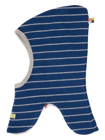 loud + proud Omkeerbare bivakmuts wit/donkerblauw