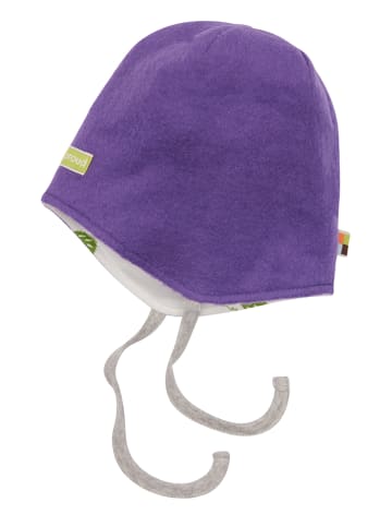 loud + proud Dwustronna czapka w kolorze biało-fioletowym