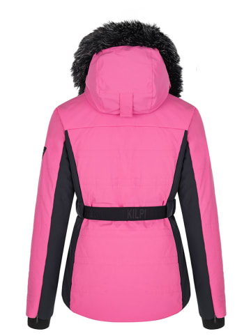 Kilpi Kurtka narciarska "Carrie" w kolorze różowo-czarnym