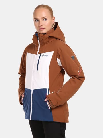 Kilpi Ski-/ Snowboardjacke "Valera" in Hellbraun/ Weiß/ Dunkelblau
