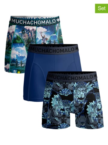 Muchachomalo 3-delige set: boxershorts donkerblauw/meerkleurig