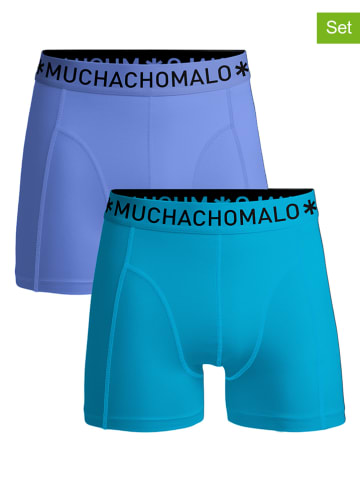Muchachomalo 2er-Set: Boxershorts in Hellblau/ Türkis