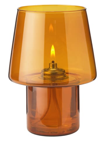 RIG-TIG Windlicht "Viva" in Orange - (H)16,5 x Ø 10,5 cm