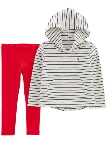 carter's 2-delige outfit rood/wit