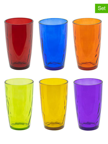 Chefware 6er-Set: Gläser in Bunt - 320 ml
