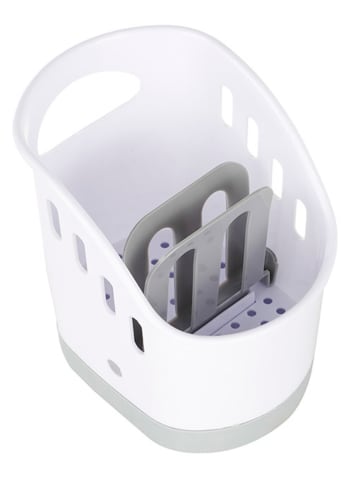 Chefware Organizer w kolorze biało-jasnoszarym do zlewu - 18 x 13,5 x 18 cm
