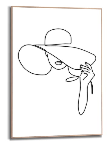 Orangewallz Gerahmter Kunstdruck "Hat Woman"