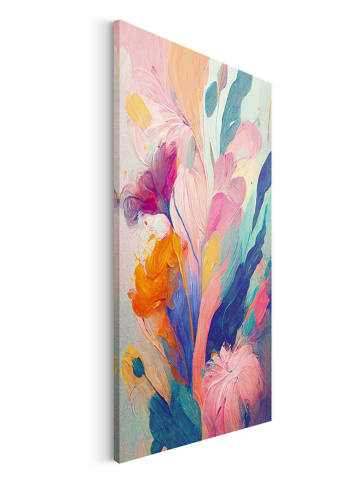 Orangewallz Druk "Colourful Painted Flowers II" na płótnie - 50 x 70 cm