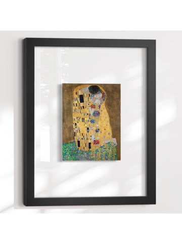 Orangewallz Gerahmter Kunstdruck "Gustav Klimt - The kiss" - (B)40 x (H)50 cm