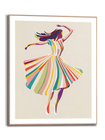 Orangewallz Gerahmter Kunstdruck "Dancing Woman" - (B)40 x (H)50 cm