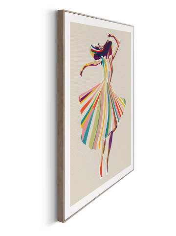 Orangewallz Ingelijste kunstdruk "Dancing Woman" - (B)40 x (H)50 cm