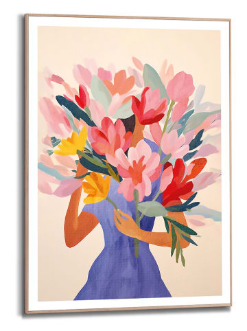 Orangewallz Druk artystyczny "Dressed Lady Flowers" w ramce