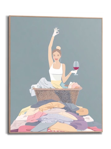 Orangewallz Gerahmter Kunstdruck "Laundry Wine"