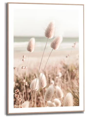 Orangewallz Gerahmter Kunstdruck "Grasses on Beach" in Beige - (B)50 x (H)70 cm