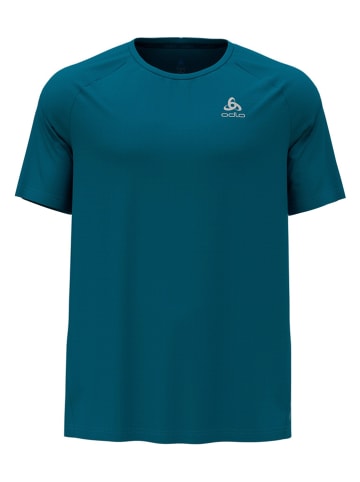 Odlo Koszulka "Essential Chill-Tec" w kolorze morskim do biegania