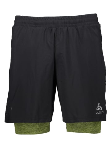 Odlo Funktionsshorts in Schwarz/ Grün