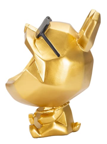 Mauro Ferretti Decoratief figuur "Dog" goudkleurig - (H)23,5 x Ø 17 cm