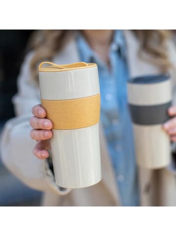koziol Kubek termiczny "Aroma To Go XL" w kolorze kremowo-jasnobrązowym - 700 ml