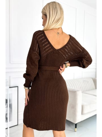 numoco Strickkleid in Braun