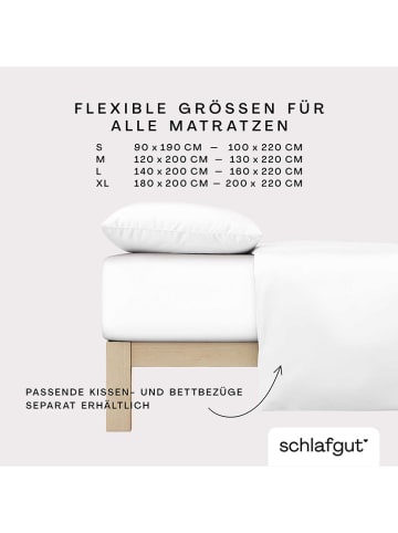 Schlafgut Mako-jersey hoeslaken wit