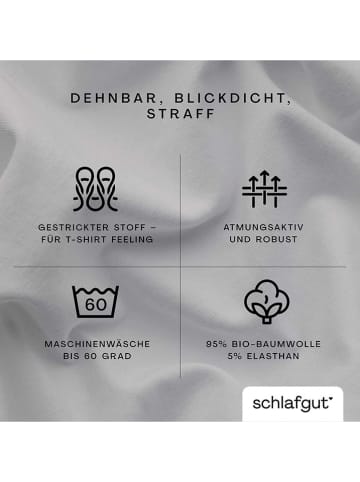 Schlafgut Mako-Jersey-Spannbettlaken in Grau
