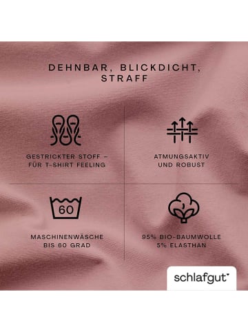 Schlafgut Mako-jersey topper hoeslaken oudroze