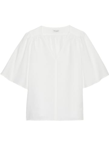 Marc O'Polo Lniana bluzka w kolorze białym