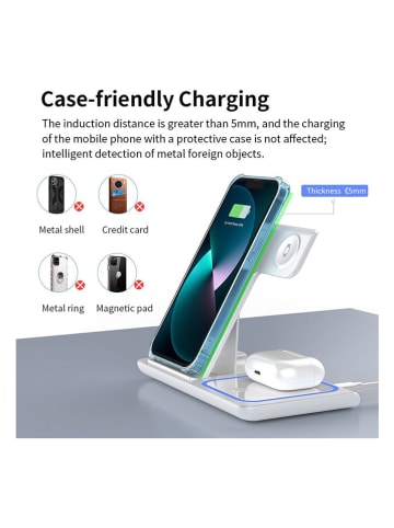 SmartCase Stacja szybkiego ładowania 3w1 w kolorze białym