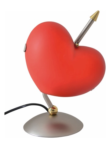 näve Szklana lampa stołowa "Heart" w kolorze czerwonym - 18 x 23 x 12 cm
