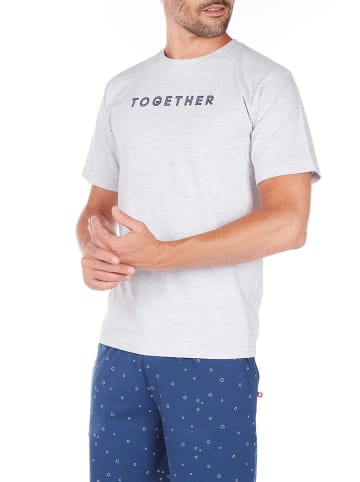 Dodo Homewear Pyjama lichtgrijs/donkerblauw