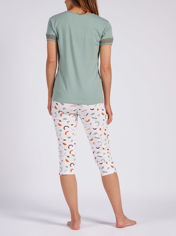 Melissa Brown Pyjama groen/wit