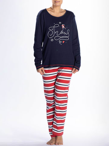 Melissa Brown Pyjama donkerblauw/rood/wit