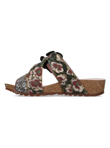 LAURA VITA Leder-Pantoletten in Schwarz