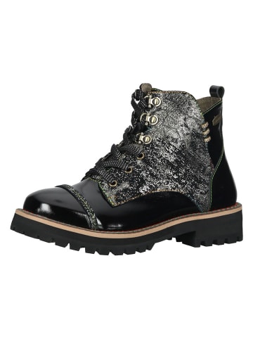 LAURA VITA Leder-Stiefeletten in Schwarz