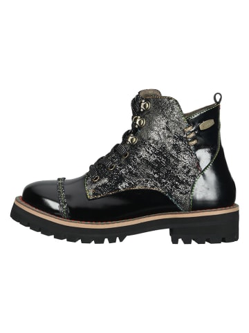 LAURA VITA Leder-Stiefeletten in Schwarz
