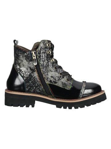 LAURA VITA Leder-Stiefeletten in Schwarz